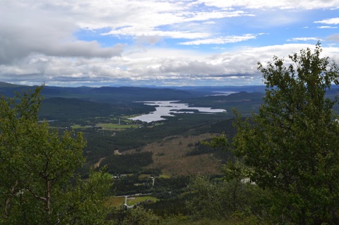 Funasdalen summit view with lake